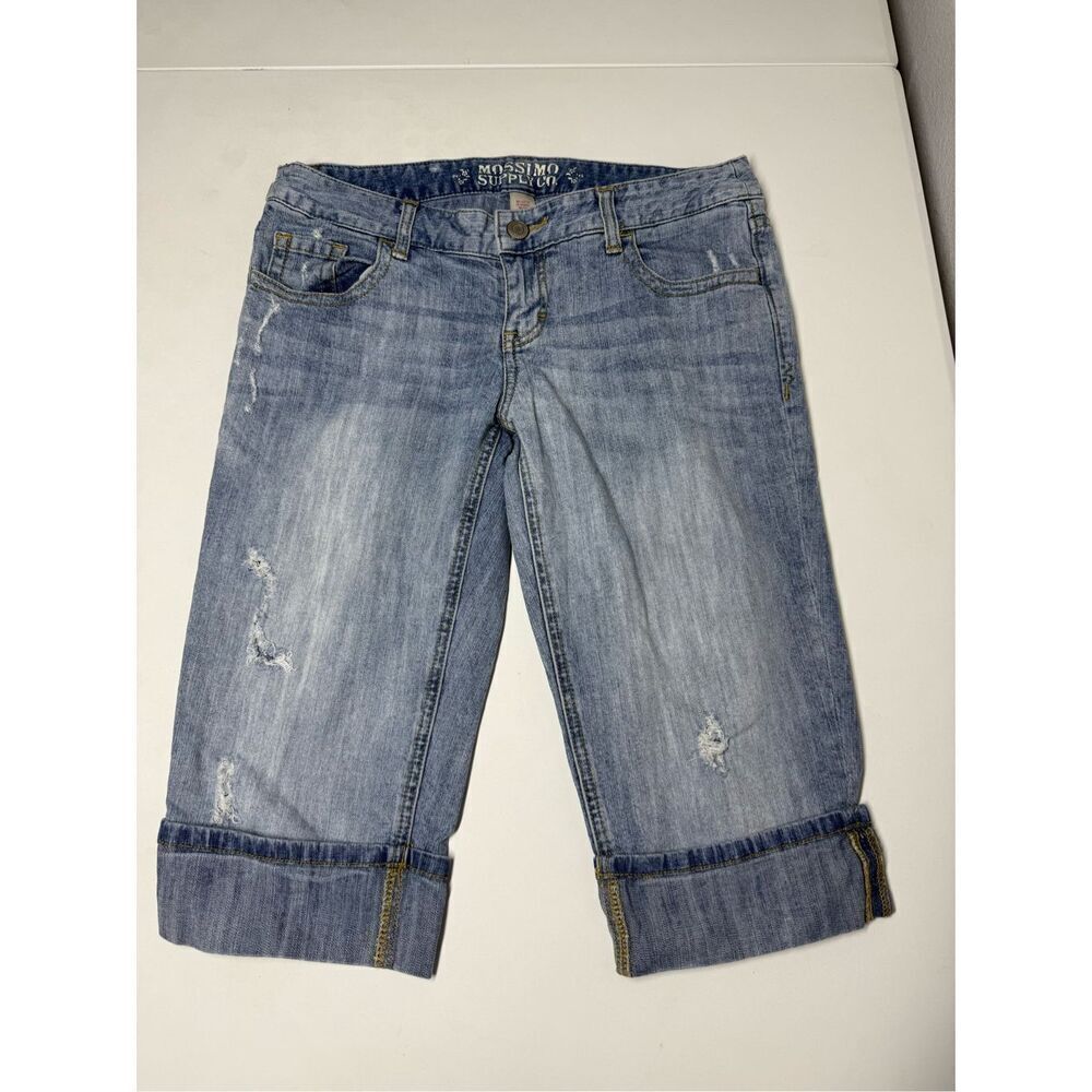 Mossimo Supply Co Juniors Size 9 Cropped Light Wash Denim Jeans